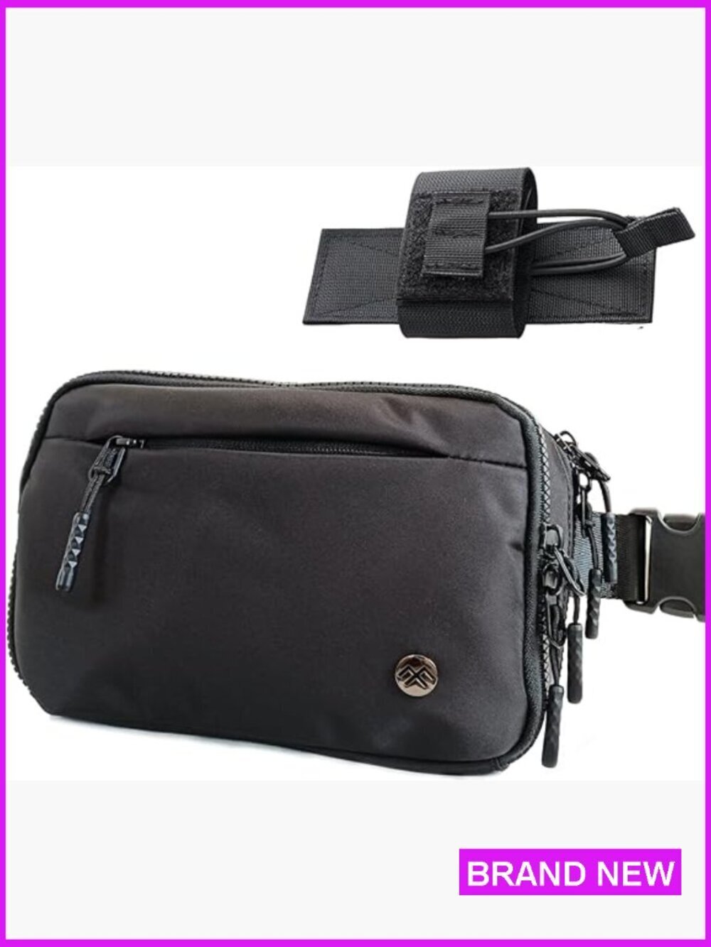 Tactical Nylon Fanny Pack Crossbody Bag Security Carry Locking Zipper